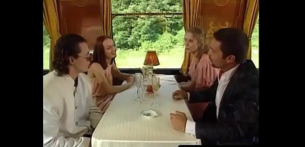 trendsA sexy blonde MILF leads her man back to her compartment on a train